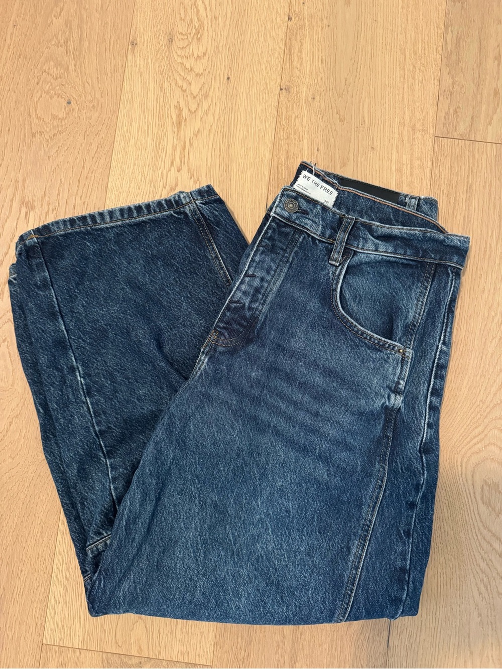 We The Free Good Luck Mid-Rise Barrel Jeans